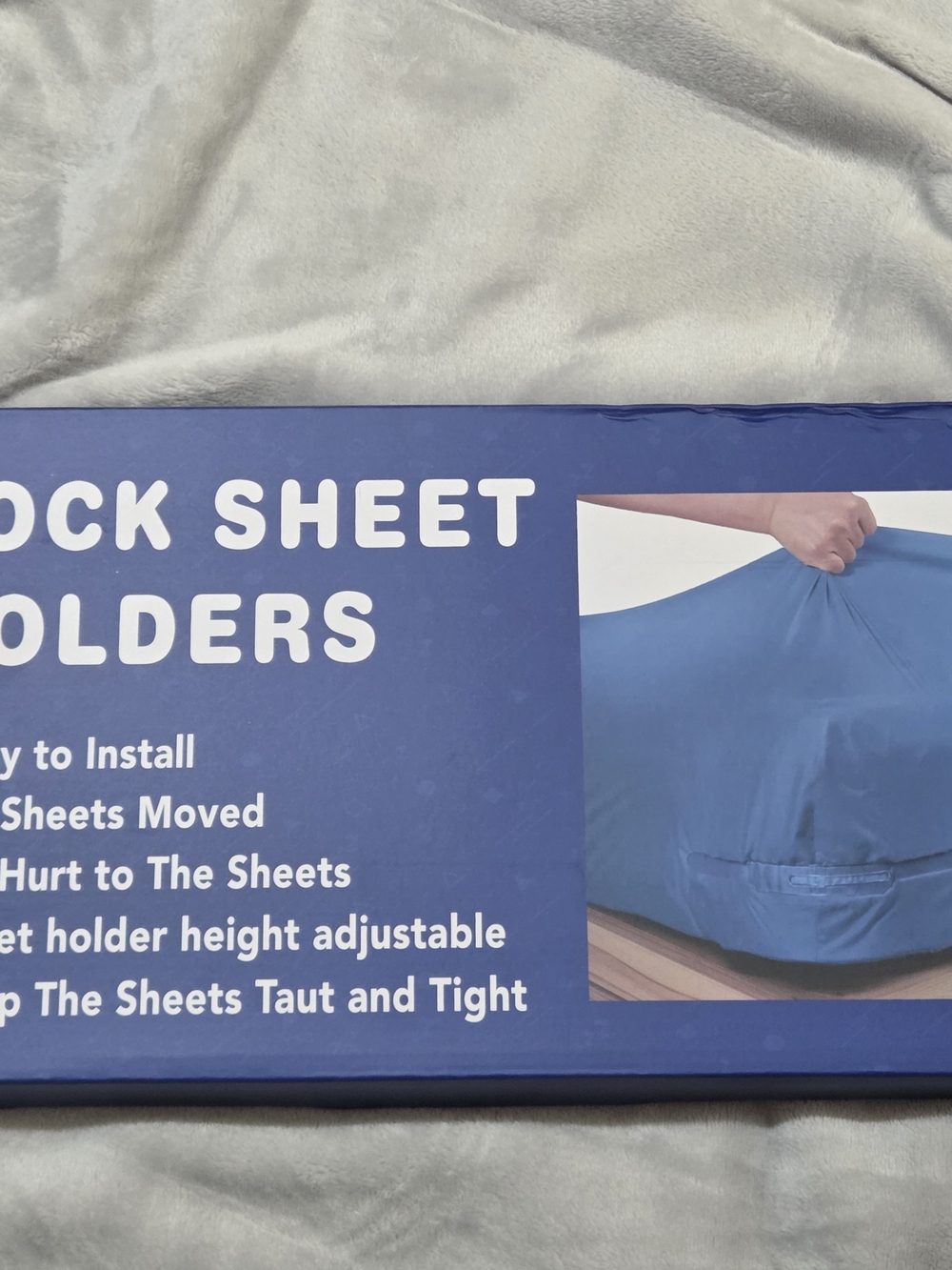 White Fitted Sheet Holder Locks